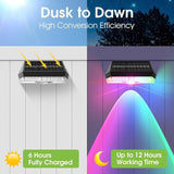 Solar Fence Lights Outdoor 8 Pack, 9 Fixed Colors & Auto Changing Waterproof Fence Lights Solar Powered, Solar Deck | Lumora