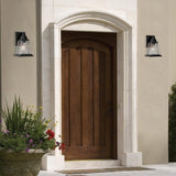 Globe Electric 44697 Merle 1-Light Outdoor Wall Sconce, Bronze, Clear Glass Shade, Brown, Bulb Not Included | Lumora