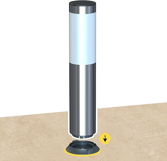 GARD & ROCK - Solar Path Light Made of Stainless Steel - 3xSMD LEDs - Mobile lamp Light Feature - Quick Fixation System - Energy-Saving, Without Electrical Connection - Light up Your Garden!