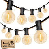 150FT LED Globe Outdoor String Lights, Dimmable Patio With 75+2 G40 Shatterproof Bulbs, Waterproof Outside Hanging | Lumora