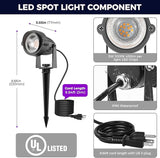 L LOHAS LED Tree Spotlight Outdoor, Purple Halloween Spot Lights for Yard, Auto On/Off 5W 120V Landscape Lighting | Lumora