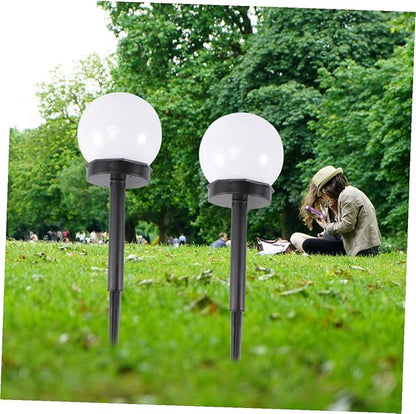 4pcs Solar Lawn Lights Outdoor Waterproof Ground Plug Courtyard Path Lighting Warm White Solar Garden Lights for Landscape and Patio