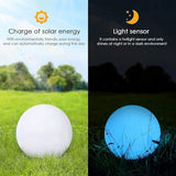 10 inch Solar Globe Light Outdoor Waterproof, Dimmable 16 Colors RGB Solar Balls for Garden w/Remote, Glowing Orb | Lumora