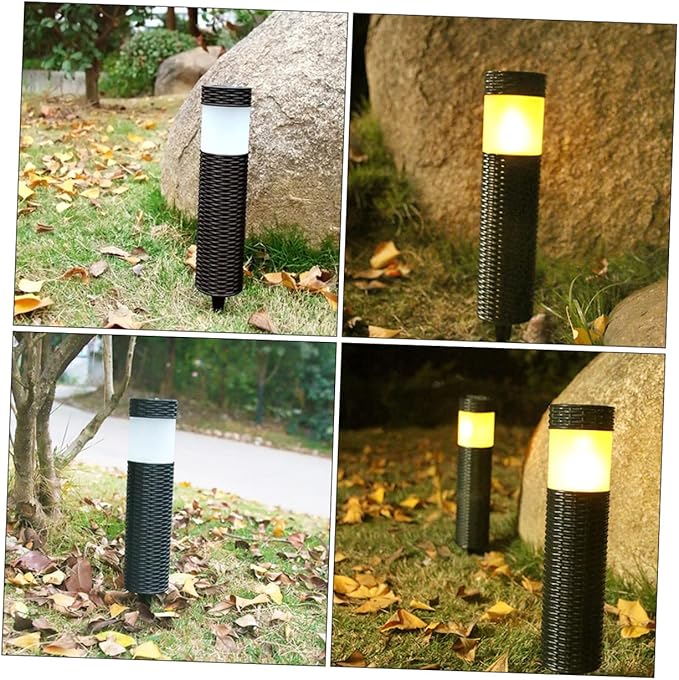 DOITOOL 5pcs Auto Off Solar Garden Light Solar Outdoor Stake Light for Pathway Lawn Decor Construction