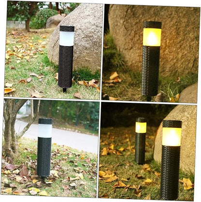 DOITOOL 5pcs Auto Off Solar Garden Light Solar Outdoor Stake Light for Pathway Lawn Decor Construction