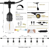 Svater Outdoor String Lights Led 105FT, Commercial Grade Patio Light with 1W Dimmable S14 Shatterproof Bulbs, ETL | Lumora