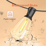 100FT Solar String Lights Outdoor Waterproof with Remote Control Solar Patio Lights 30+2 shatterproof LED ST38 | Lumora