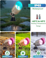 Low Voltage Landscape Lighting, Halloween Spotlight Outdoor, Color Changing Landscape Light, 12V Brass Spot Light | Lumora