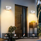 Fire Wolf Aluminum LED Outdoor Wall Light, Modern Black 3000K Outdoor Wall Sconce, Waterproof Front Door Down Light | Lumora