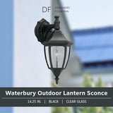 Designers Fountain Waterbury Outdoor Light Fixture, 14.25 Inch Exterior Wall Lantern Sconce for Front Door, Patio | Lumora