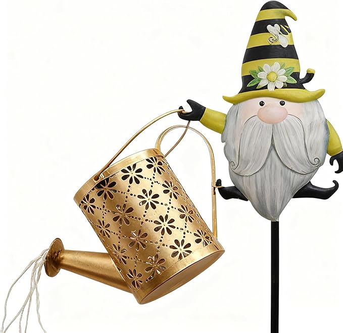 Christmas Solar Santa Kettle Lights - Gnome Theme Lighting in Kettle Shape - Christmas Lawn Decorative Lights | for Family Friends Path Garden Lawn Holiday Patio Snow