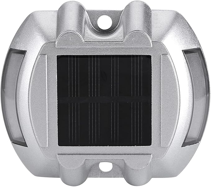 Solar Lights Outdoor, LED Outdoor Waterproof Driveway Pathway Light Road Step Lamp Casting Aluminum Solar Power Driveway Light for Garden Patio Yard(Red)