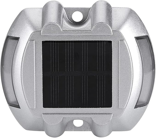 Solar Lights Outdoor, LED Outdoor Waterproof Driveway Pathway Light Road Step Lamp Casting Aluminum Solar Power Driveway Light for Garden Patio Yard(Red)