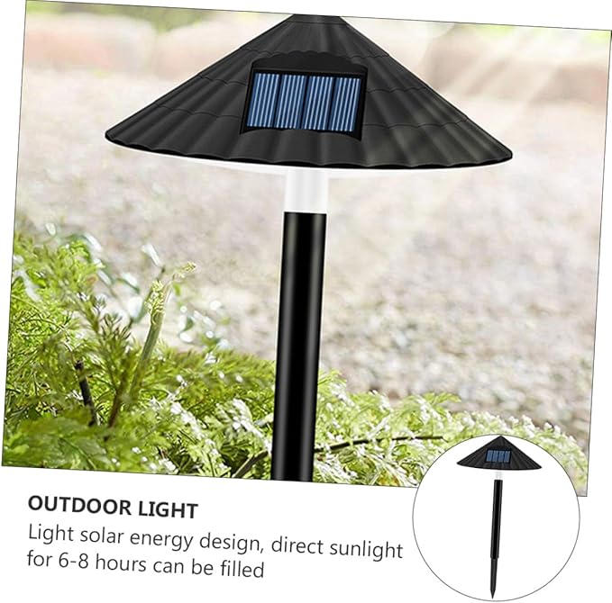 BESPORTBLE Solar Energy LED Mushroom Path Light, Waterproof Outdoor Lawn Lamp Warm Light, Light-Operated Garden Landscape Lighting for Patio and Yard