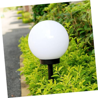 Tofficu 6Pcs Solar Round Grass Lights Outdoor Plug Light for Lawn Garden Unique Ball Shape Solar Powered Easy to Install Landscape Lighting