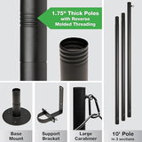 EXCELLO Global Products Premium String Light Poles - 4 Pack - Extends to 10 Feet – Deck Mount - Outdoor Path Light | Lumora