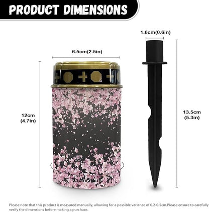 Cherry Blossom Print Solar Light Garden Decorative Solar Light Outdoor for Men Women Waterproof Solar Light Landscape Path Light Night Light