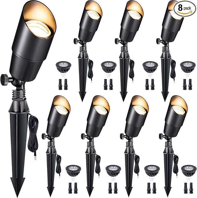 Gardenreet Spot Light Brass - Outdoor Landscape Spotlights 12V, LED Low Voltage Landscaping Uplights, All Weather | Lumora