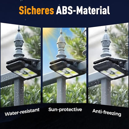 Outdoor Solar Clip Light with Motion Sensor, 2026 New Clip on Solar Lights Outdoor Waterproof 3 Modes 3 Mounting Ways for Fence, Wall, Garage, Patio Umbrella (1 pcs)