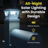Brighticonic Solar Post Cap Lights Outdoor for 4x4, 3x3 – Auto On/Off Post Lights Solar Powered - Easy Install | Lumora
