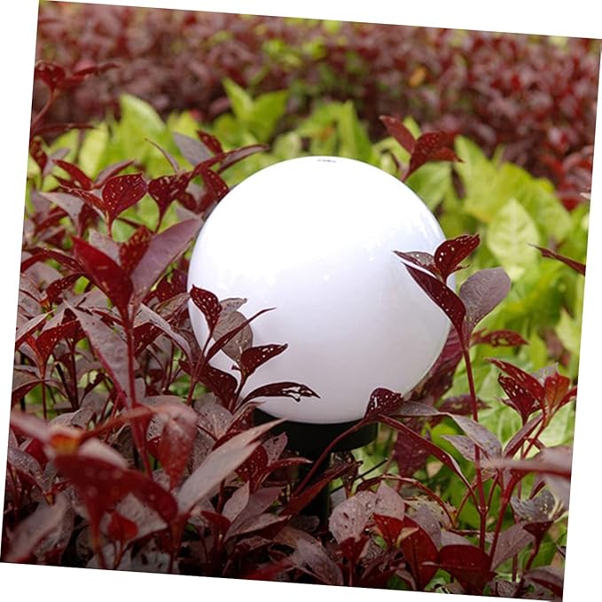 HOMSFOU 4pcs Solar Lawn Lights White Shaped Garden Lamps Solar Pathway Lights for Outdoor Patio and Decor