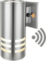 Outdoor Wall Lights, Exterior Dusk to Dawn Sensor Wall Lanterns, Stainless Steel Front Door Lights with E26 Base | Lumora