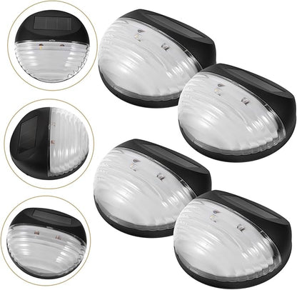 ARTIBETTER Solar Pathway Lights 4 Pack Solar Powered Outdoor Stairs Fence Garden Security Lamps