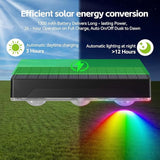 Solar Fence Lights Outdoor Waterproof，12pack High Brightness LED Spot Lens Deck Lights 10 Mode & RGB Solar Powered | Lumora