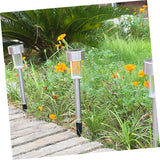 NUOBESTY 8Pcs Solar Ground Lights Tube LED Garden Landscape Lamp for Pathway Driveway Outdoor Light Solar Garden | Lumora