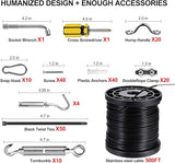 BLIKA String Light Hanging Kits, 500FT Coated Stainless Steel 304 Wire Rope, Outdoor Light Guide Wire, Globe String | Lumora
