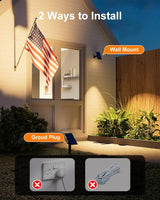 6 Pack Solar Power Spot Lights Outdoor Waterproof LED Dusk to Dawn Landscape Spotlight for Outside Yard, Tree | Lumora