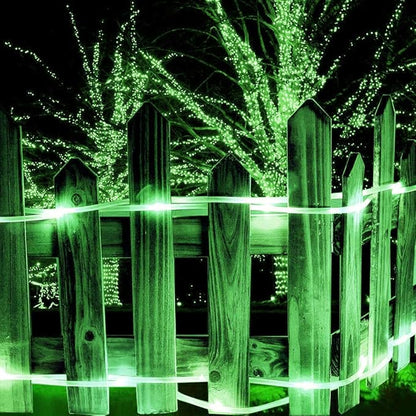 Solar Rope Lights Outdoor, 23ft 50LED Outdoor Rope String Lights Waterproof Copper Tube Wire String Lights for Garden,Yard, Path, Fence, Stairs, Backyard, Patio (Green)