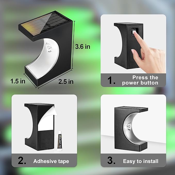Crescent-Shaped Solar Step Lights for Outside Waterproof IP67,Long-Lasting LED Stair Light - Outdoor Path Light | Lumora