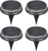 Hyuduo Solar Ground Lights Outdoor, IP65 Waterproof Pathway LED Lights with Warm White Light, Auto On/Off Sensor, 4 | Lumora