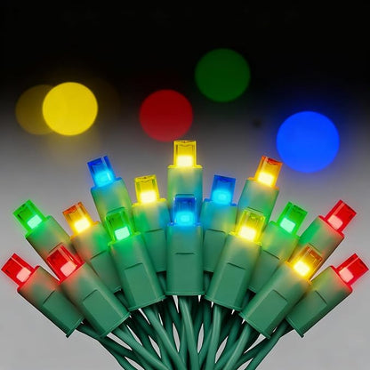 Christmas String Lights (Multicolor -Breathing, 33.3FT), Mini LED String Lights, Waterproof Fairy Lights for Outdoor Indoor Holiday Party Patios Wedding Valentines Day Halloween Xmas Decor