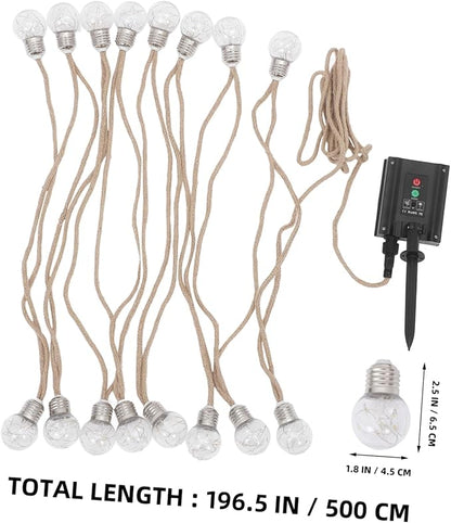 jojofuny Solar Led String Lights Outdoor Garden Decor Party Lights for Christmas Wedding Home Patio String Decor