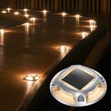 AGPTEK Solar Driveway Lights Outdoor 1 Pack, 2 Color Modes LED Deck Dock Marine Waterproof Driveway Marker Lights | Lumora
