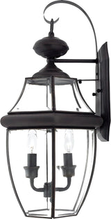 Quoizel Newbury Outdoor Wall Lantern, 20 Inch 2-Light Medici Bronze Wall Sconce, French Country Exterior Wall | Lumora