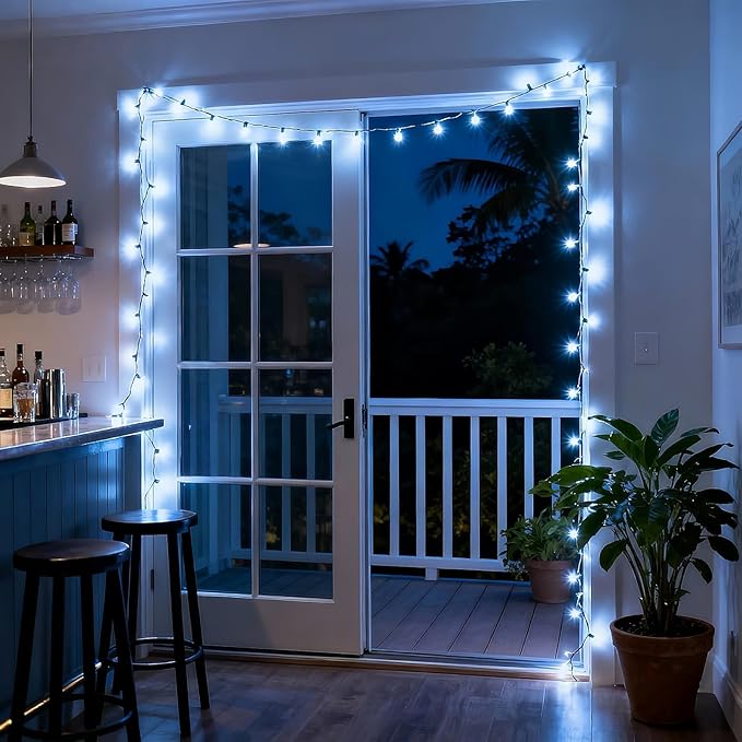 100 LED White Christmas Lights with 35 Ft Green Wire, UL Certified and Commercial Grade LED String Lights, for | Lumora