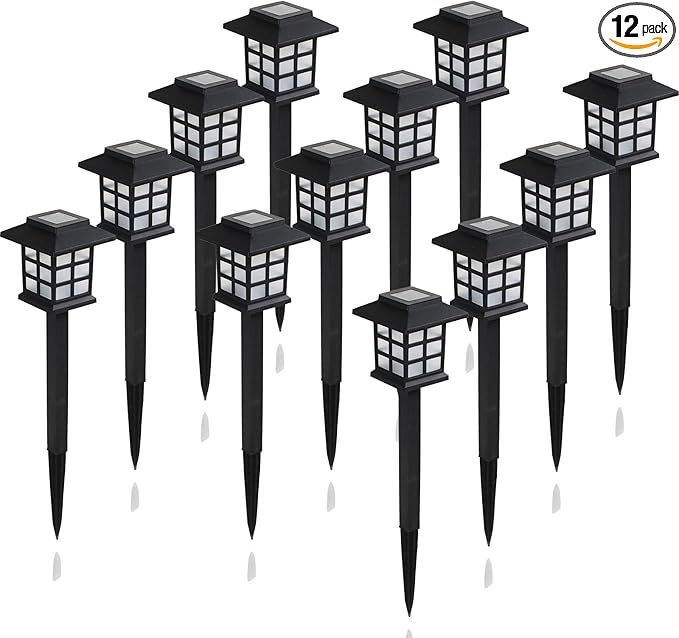 Solar Outdoor Lights,12 Pack LED Light Outdoor Waterproof, Solar Walkway Lights Maintain 8 Hours of Lighting for | Lumora