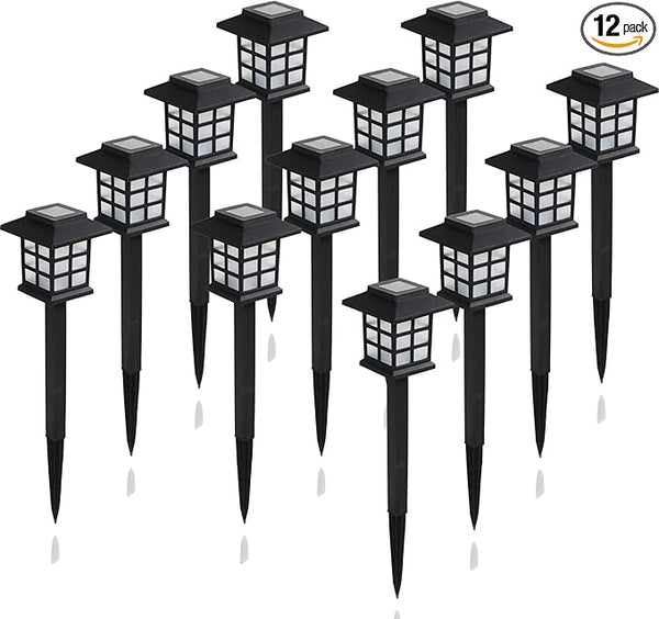 Solar Outdoor Lights,12 Pack LED Light Outdoor Waterproof, Solar Walkway Lights Maintain 8 Hours of Lighting for | Lumora