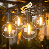 Kawaya Outdoor String Lights 100 FT LED Patio Light with 50+2 Shatterproof Edison Globe Bulbs - IP65 Waterproof | Lumora
