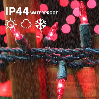 LAMPHOME Pink Lights for Valentines Day Decor, 300light 63.8FT(2pk of 150L) Pink Christmas String Fairy Lights Green Wire Plug in for Bedroom Indoor Outdoor Girl's Room Valentines Decorations