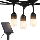 Brightech Ambience Pro 27 Ft Solar Powered Outdoor String Lights - Commercial Grade Waterproof Patio Lights with | Lumora