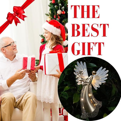 Solar Angel Garden Lights, Outdoor LED Metal Decor with Peace Dove, Waterproof Pathway, Lawn Lighting, Unique Gift for Women, Mom, Friends(Peace Dove)