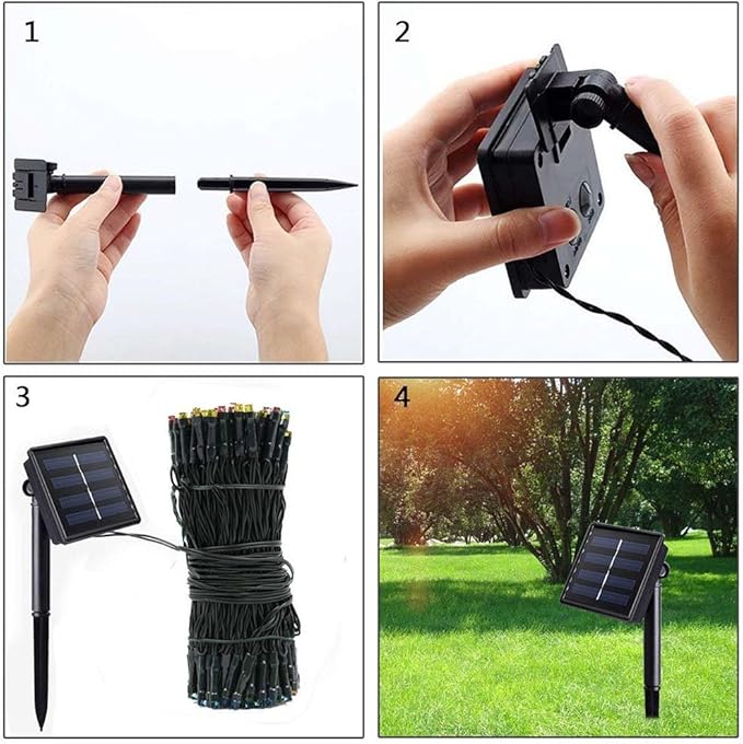 MAYSAK Solar String Lights Outdoor Waterproof 100LED 39.4ft Christmas Fairy Lights with 8 Modes Decoration Starry Light for Patio, Lawn, Landscape, Garden, Home, Wedding, Party, Xmas Tree