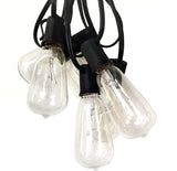 Hometown Evolution, Inc. Vintage Edison Outdoor String Lights (ST40 Clear - Black Wire, 25 ft) | Lumora
