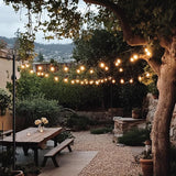 Brightech 2-Pack 10FT String Light Poles for Outdoor Use, Heavy Duty Metal Poles with Fork Base for Hanging Patio | Lumora