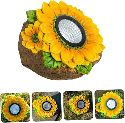 LIFKOME Solar Flower Light Sunflower Garden Decor Easy Installation Outdoor Lamp for Pathway Patio and Wedding Decoration High Conversion Solar Panel for Automatic Dusk Illumination