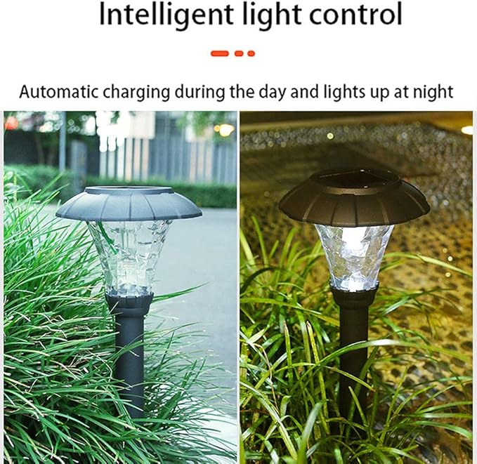 4 Pack Solar Pathway Lights Outdoor Lawn Lights IP65 Waterproof Solar Lights Solar Yard Lights for Garden Patio Yard Landscape Pathway Lawn